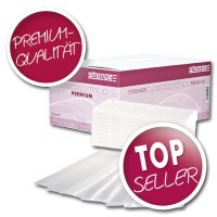 STRENGE PREMIUM - 25 x 23 cm -2-lagig - hochweiß - Papierhandtücher Angenehme, saugstarke Zellstoff-Qualität für das hygienische Trocknen der Hände