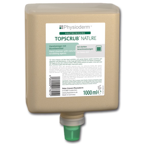 Physioderm TOPSCRUB nature - Handwaschpaste 1 l, Spenderflasche