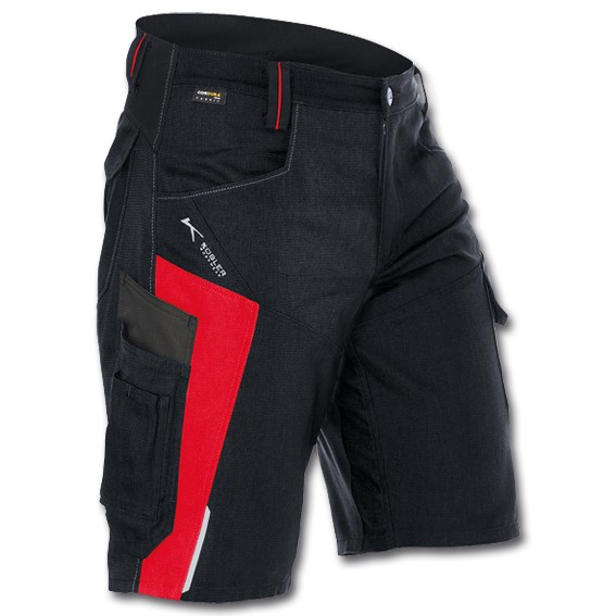 KÜBLER BODYFORCE 2425 schwarz/mittelrot - Shorts