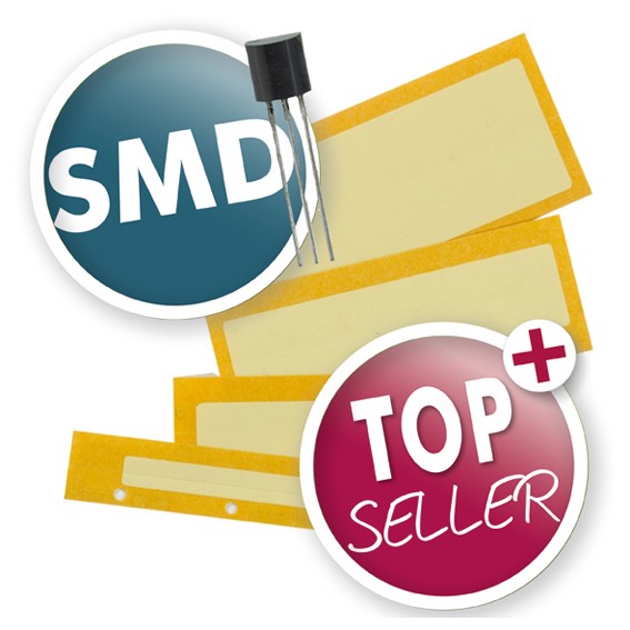 SMD-Gurtverbinder, nicht ESD-gerecht, gelb, Einzelstücke, für 8, 12, 16, 24 mm