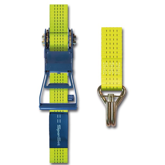 SpanSet ABS Druckratsche 2500/50 - 8 m - mit Karabinerhaken - zweiteilig - (2.500 daN, 50 mm)