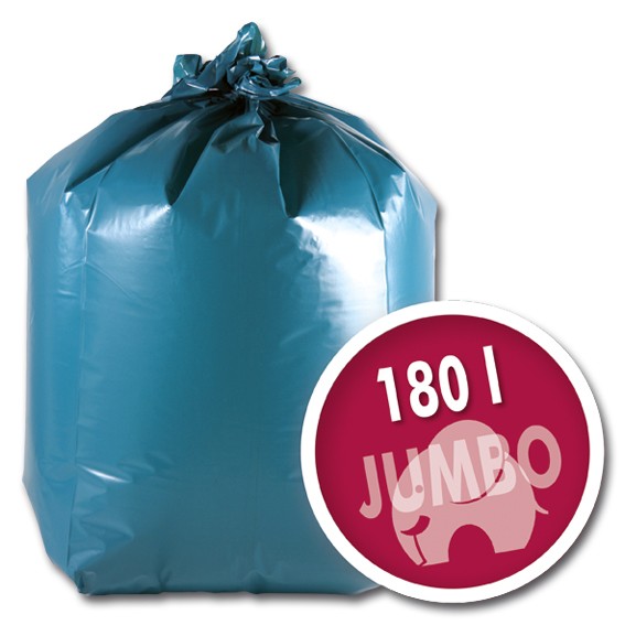JUMBO-Säcke - 180 l - LDPE - mit Seitenfalte - blau