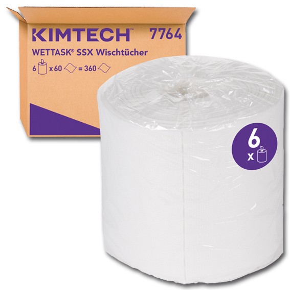 K.C. KIMTECH WETTASK SXX 7764 - 31 x 32 cm perforiert - 1-lagig weiß - Wischtücher
