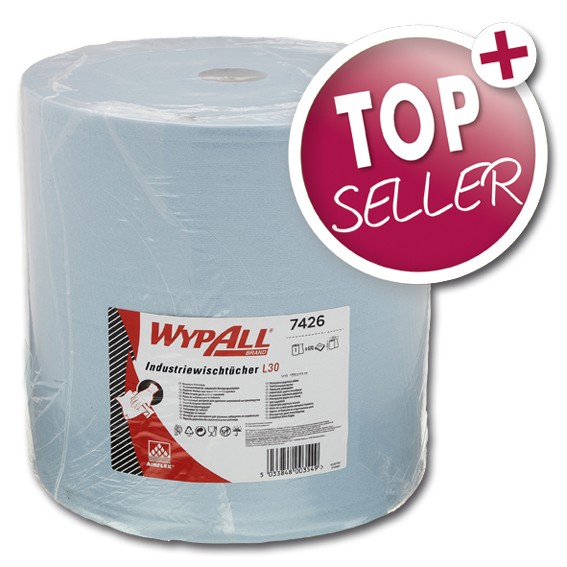 K.C. WYPALL L30 7426 - 37 x 38 cm perforiert -3-lagig - blau - Wischtücher