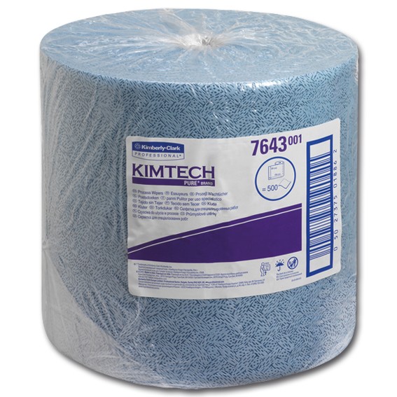 K.C. KIMTECH 7643 - 34 x 38 cm perforiert -1-lagig -blau - Wischtücher