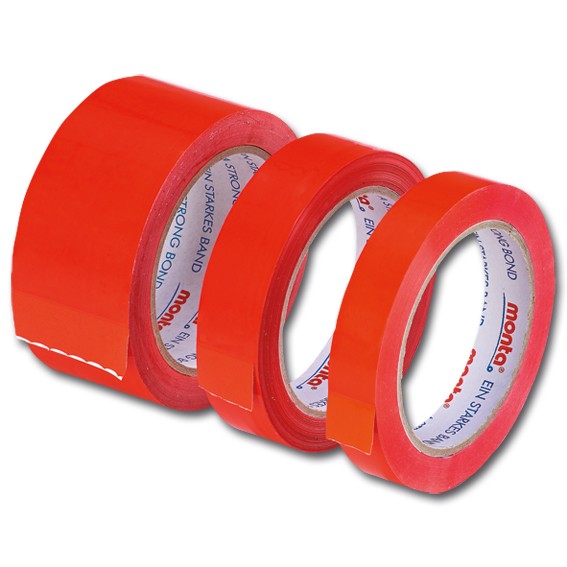 Monta 250F rot - 66 m Naturkautschuk - PVC-Packband