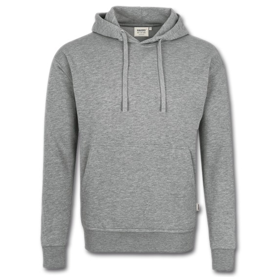 HAKRO 601 PREMIUM grau-meliert - Kapuzen-Sweatshirt