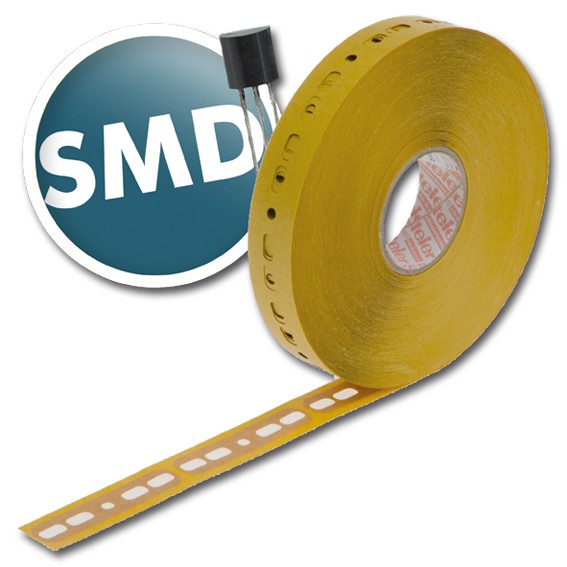 SMD-Gurtverbinder für Radial-Gurtung aus Krepp