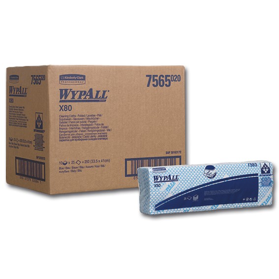 K.C. WYPALL X80 - 33,5 x 41 cm -1-lagig 4-Farbsystem - Wischtücher