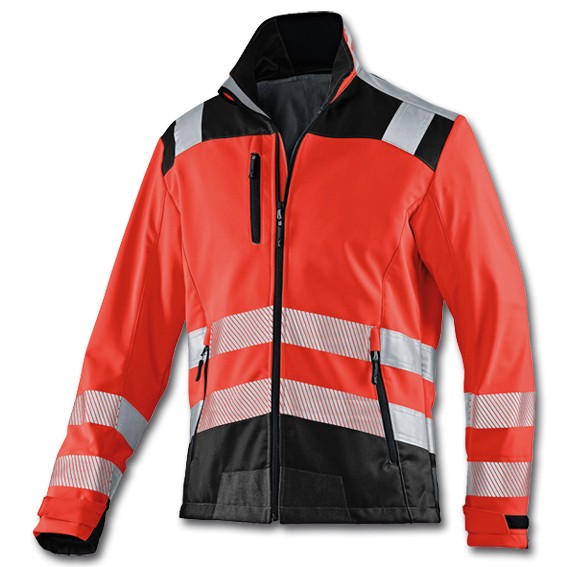 KÜBLER REFLECTIQ PSA 2 1507 warnrot/schwarz - Softshell-Jacke