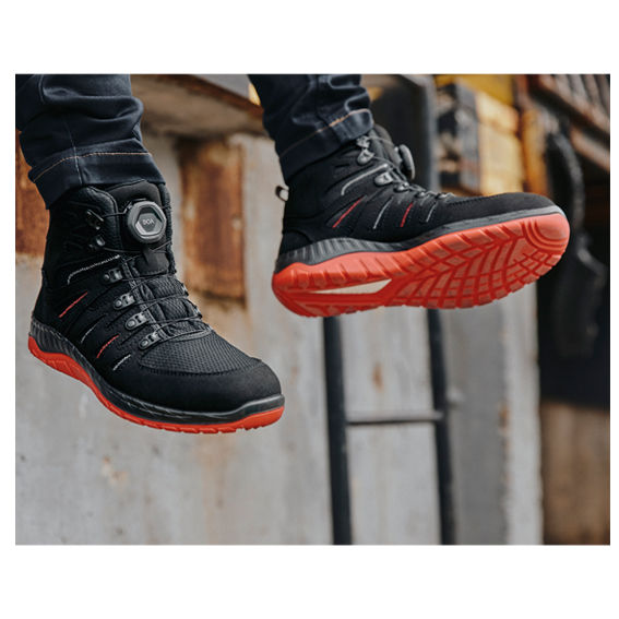 Arbeitsschutz STRENGE S3 | ESD Mid ELTEN Schuhe MADDOX S3 | BOA | SHOP black-red | Sicherheitsschuhe