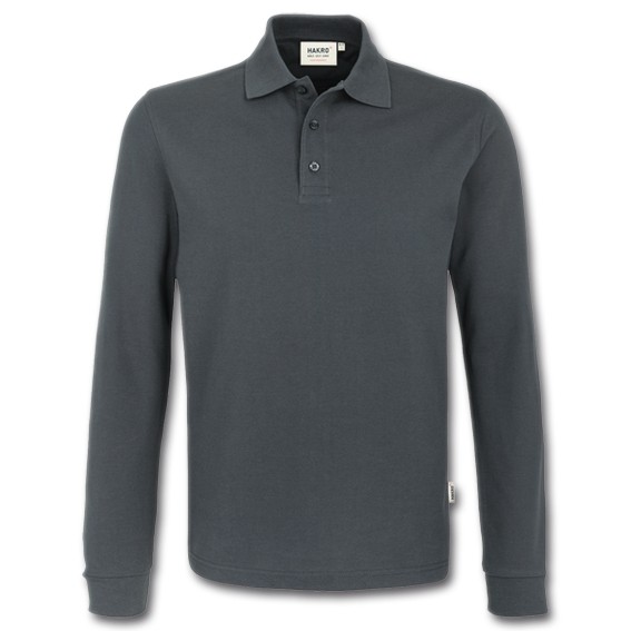 HAKRO 815 PERFORMANCE anthrazit - Langarmpoloshirt