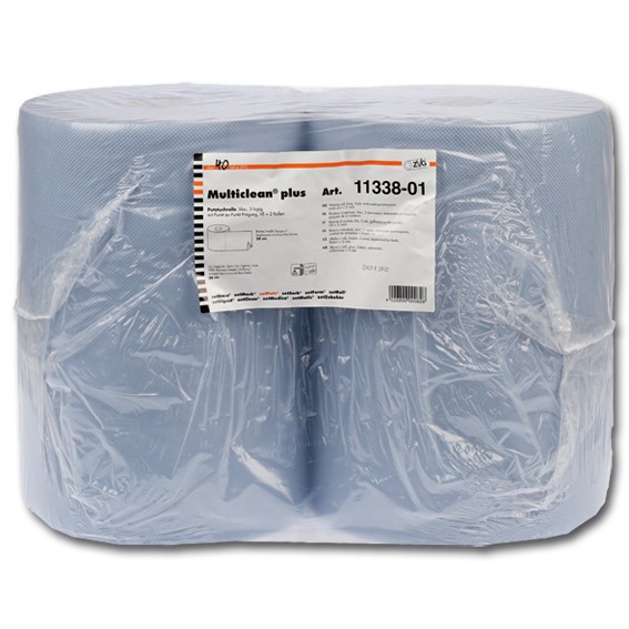 MULTICLEAN plus - 38 x 36 cm perforiert - 3-lagig - blau - Wischtücher