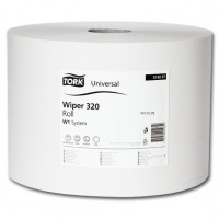 TORK WIPER 320 - 24 x  35 cm / 510 m  perforiert -2-lagig - hochweiß - Wischtücher Hochwertige Papiertücher für alltägliche Wischarbeiten. Lebensmittelgeeignet