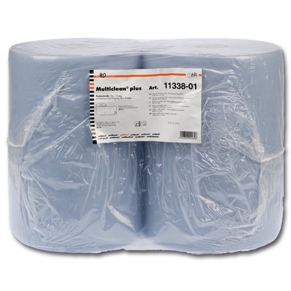 MULTICLEAN - 38 x 36 cm perforiert -2-lagig - blau - Wischtücher