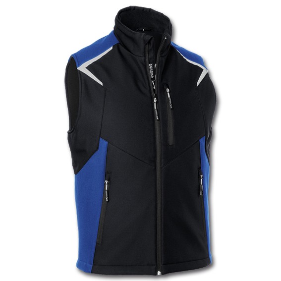 KÜBLER BODYFORCE 7125 schwarz/kbl.blau - Softshell Weste