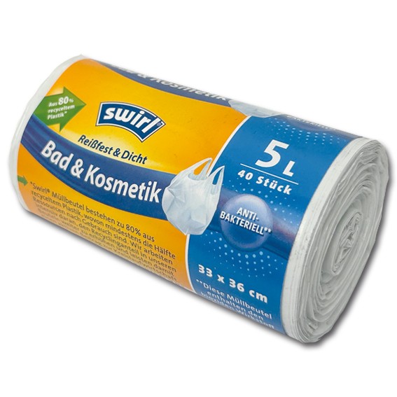 Swirl Müllbeutel mit Tragegriff - 5 l