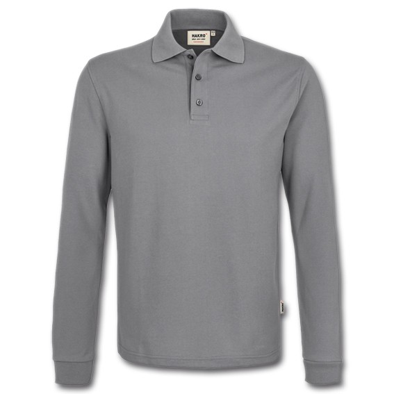 HAKRO 815 PERFORMANCE titan - Langarmpoloshirt