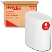 K.C. KIMTECH WETTASK DS 7757 - 30,4 x 15,2 cm - perforiert - 1-lagig- weiß - Wischtücher