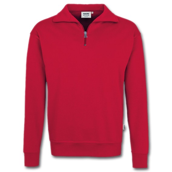 HAKRO 451 PREMIUM rot - Zip-Sweatshirt