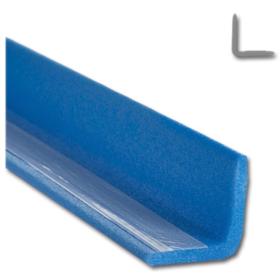 Kantenschutz L-Winkel aus PE-Schaum, blau
