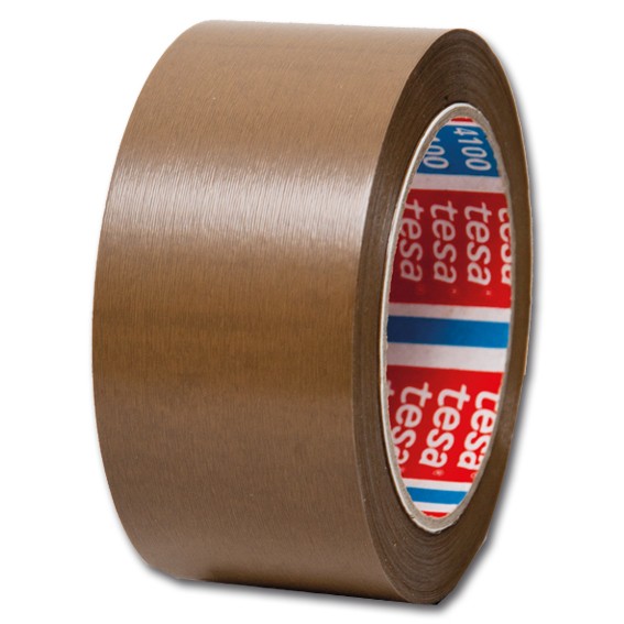 tesapack 4100 PVC braun - 66 m Naturkautschuk