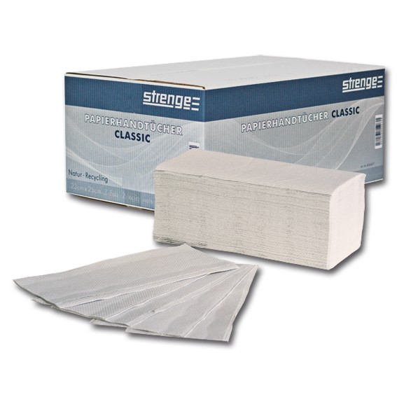 STRENGE CLASSIC - 25 x 23 cm -2-lagig - naturweiß - Papierhandtücher
