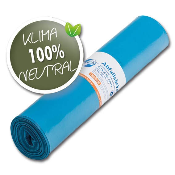 Säcke - 120 l - Klima-Neutral LDPE - blau