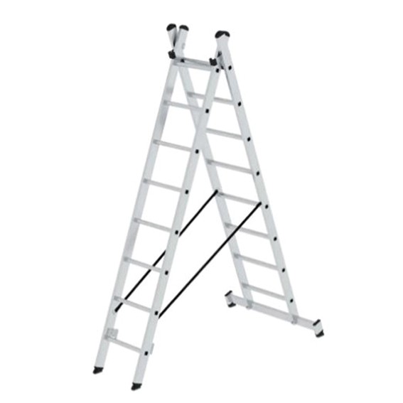 Sprossen-Mehrzweckleiter 2-teilig mit nivello-Traverse