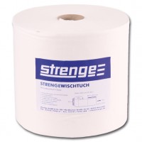 STRENGE CLASSIC - 30 x 38 cm Rolle perforiert -1-lagig weiß - Wischtücher 100% Viskosezellstoff mit Lochstruktur