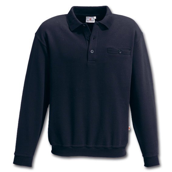 HAKRO 457 PREMIUM Pocket schwarz - Polo-Sweatshirt