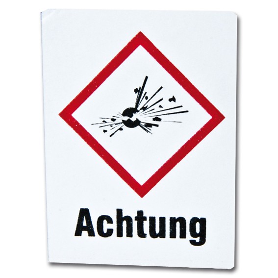 "Explosive Stoffe-Achtung" - GHS-Haftetiketten