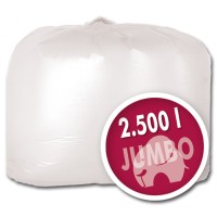 JUMBO-Säcke - 2500 l - HDPE - mit Seitenfalte - transparent Für leichte Abfallstoffe, Styropor