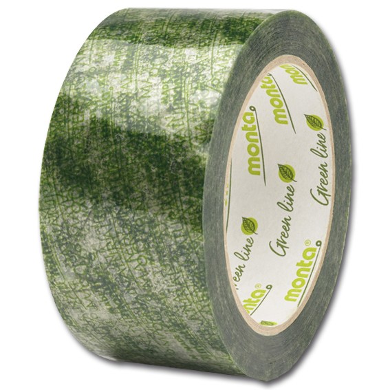 PLA-Packband BIOPACK 860 LG transparent bedruckt - 80 m Naturkautschuk