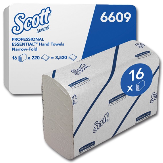 SCOTT 6609 - 21,2 x 18,6 cm - 2-lagig - weiß - Papierhandtücher