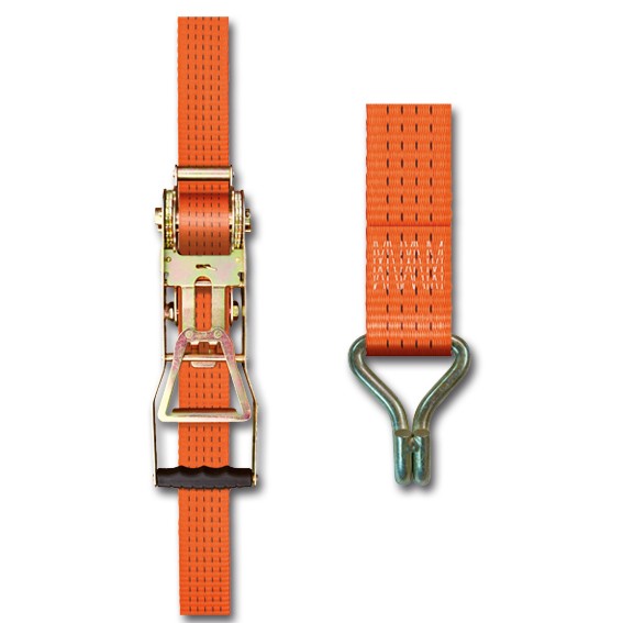 SpanSet ERGO Zugratsche 2500/50 - 9 m - mit Spitzhaken - zweiteilig - (2.500 daN, 50 mm)