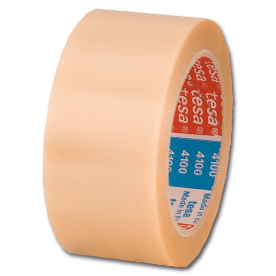 tesapack 4100 PVC transparent - 66 m Naturkautschuk