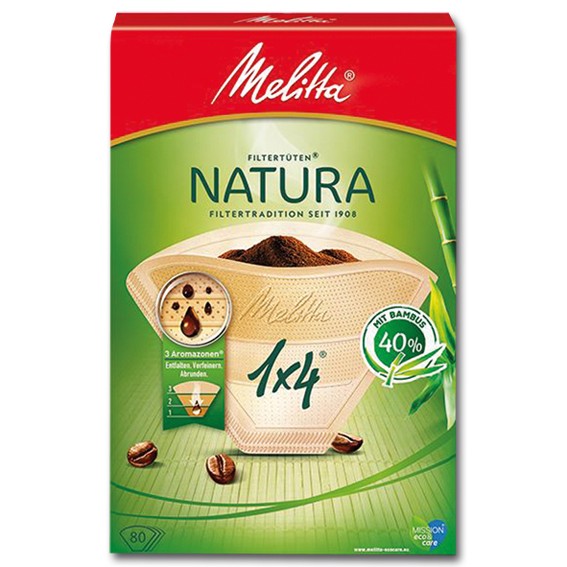 Melitta Filtertüten 1x4 naturbraun