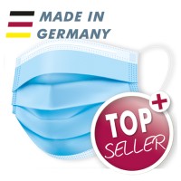 Einweg-Mund-Nase-Maske blau/weiß Einweg-Mund-Nase-Maske blau/weiß