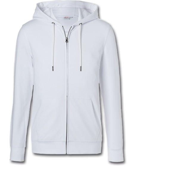 KÜBLER SHIRTS 5022 weiß - Kapuzen-Sweatjacke