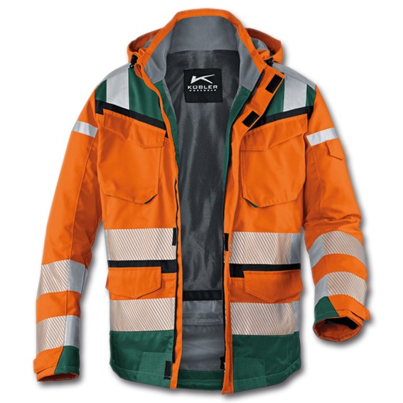 KÜBLER REFLECTIQ SYMPATEX PSA 2 1307 warnorange/moosgrün - Wetterjacke