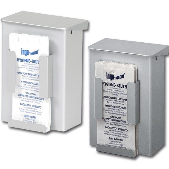 INGO-MAN-Hygienebeutelhalter + Abfallbox für Papierbeutel ALU