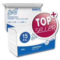 SCOTT 6663 - 21,5 x 31,5  cm -1-lagig - weiß - Papierhandtücher Optimal, um Ihre Hände hygienisch und komfortabel abzutrocknen