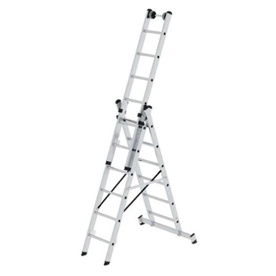 Mehrzweckleiter 3-teilig - Aluminium