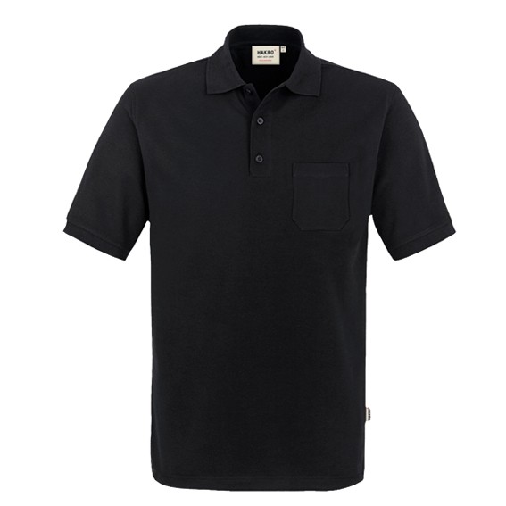 HAKRO 812 POCKET MIKRALINAR schwarz - Polo-Shirt