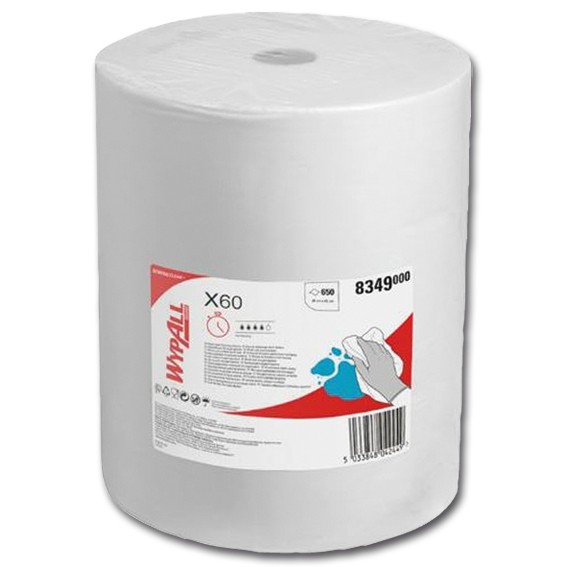 K.C. WYPALL X60 8349 - 38 x 42 cm perforiert - 1-lagig- weiß - Wischtücher