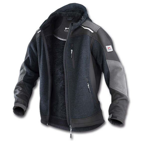 KÜBLER WEATHER 1741 dunkelgrau/schwarz - Strickjacke