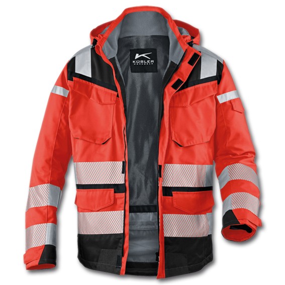 KÜBLER REFLECTIQ SYMPATEX PSA 2 1307 warnrot/schwarz - Wetterjacke