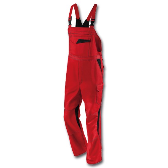 KÜBLER IMAGE DRESS NEW DESIGN 3347 mittelrot/schwarz - Latzhose