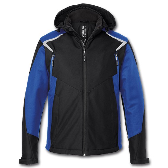 KÜBLER BODYFORCE Winter 1325 schwarz/kbl.blau - Softshell Jacke